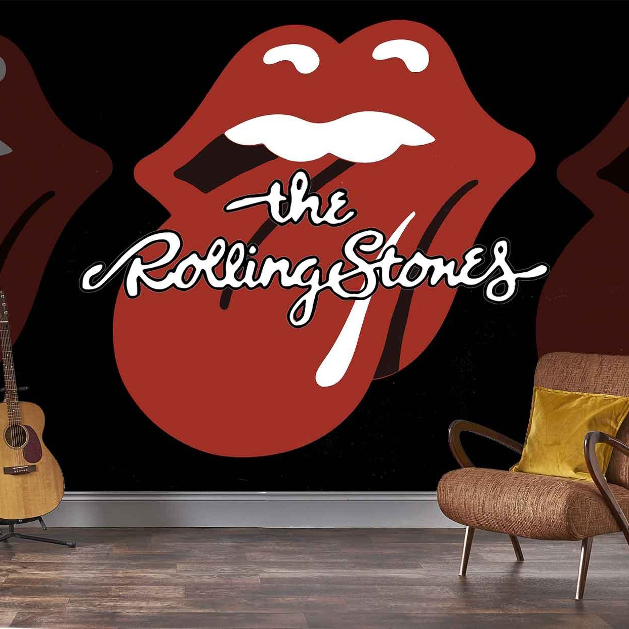 Rock Roll The Rolling Stones Mural - Tongue